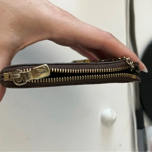 Authentic Louis Vuitton Brown Monogram Key Pouch
